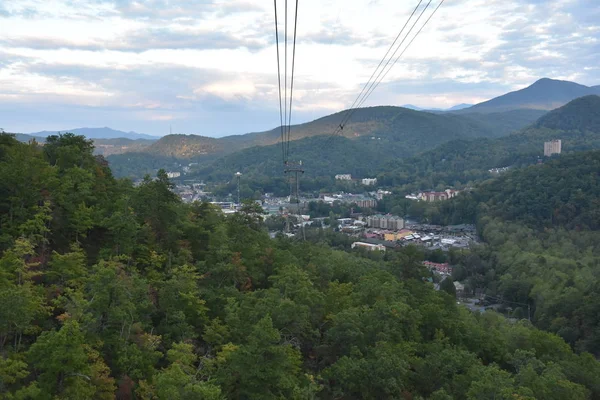 Gatlinburg Oct Αεροδιάδρομος Για Ober Gatlinburg Από Κέντρο Του Gatlinburg — Φωτογραφία Αρχείου