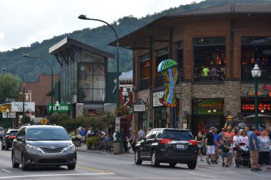 GATLINBURG, TN - OCT 3: Tennessee, Gatlinburg şehir merkezi, 3 Ekim 2016.