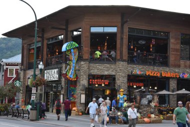 GATLINBURG, TN - OCT 3: Tennessee, Gatlinburg şehir merkezi, 3 Ekim 2016.