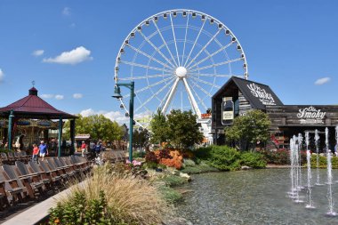 Adanın Pigeon Forge, Tennessee direksiyonda büyük dumanlı dağ