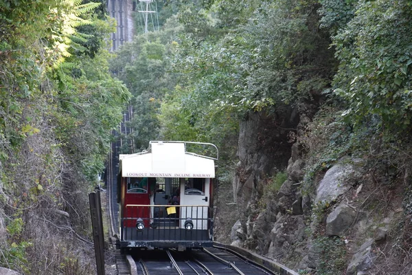 在查塔努加，田纳西州山山倾斜铁路 — 图库照片