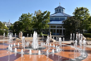 Chattanooga, Tennessee Coolidge Park'ta etkileşimli çeşme