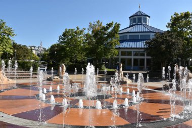 Chattanooga, Tennessee Coolidge Park'ta etkileşimli çeşme