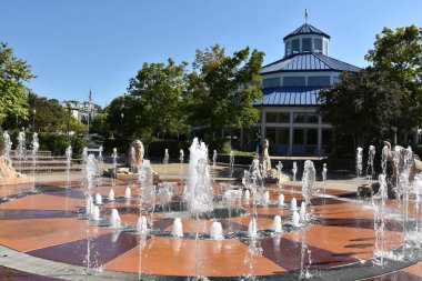 Interactive fountain at Coolidge Park in Chattanooga, Tennessee clipart