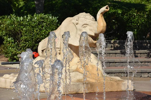 Fontana interattiva al Coolidge Park di Chattanooga, Tennessee — Foto Stock