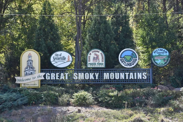Gatlinburg Oct Grandes Montañas Humeantes Firman Tennessee Como Vio Oct —  Fotos de Stock