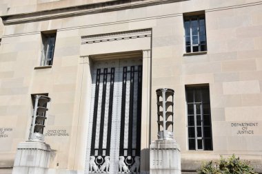 WASHINGTON DC - 10 Nisan 2016 'da Washington, DC' deki Adalet Bakanlığı binası.