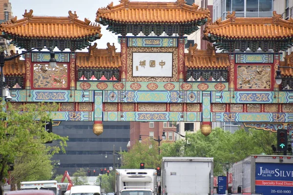 The Friendship Archway em Chinatown em Washington, DC — Fotografia de Stock