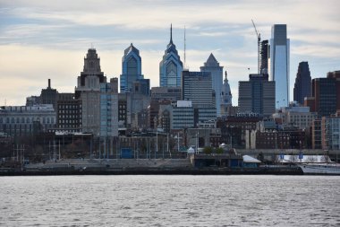 Camden New Jersey'deki Philadelphia manzarası görünümünü
