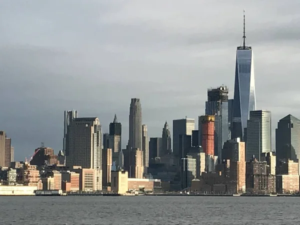 Uitzicht op Manhattan, uit Hoboken, New Jersey — Stockfoto