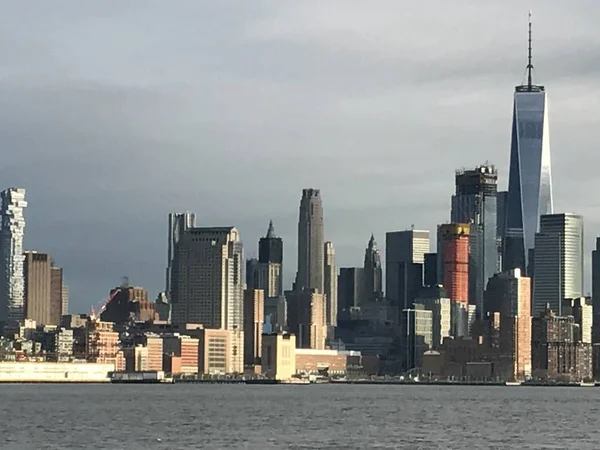 Widok na Manhattan, z Hoboken, New Jersey — Zdjęcie stockowe