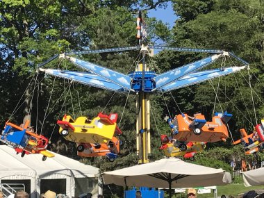 New York City 'deki Central Park 'taki Wollman Rink 'de Victorian bahçeleri