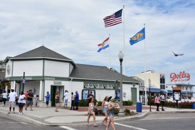 Rehoboth Beach, Delaware - Temmuz 1: Boardwalk Rehoboth Beach deki Delaware, 1 Temmuz 2017 üzerinde görüldüğü gibi. Bir popüler bölgesel tatil yer.