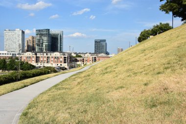 Federal Hill Park, Baltimore, Maryland Inner Harbor görünümünü