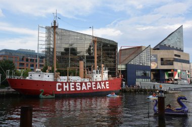 iç liman Baltimore, maryland, Amerika Birleşik Devletleri lightship chesapeake (lv-116) demirledi