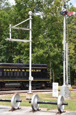 Calera, Al - Temmuz 22: Kalp, Dixie Demiryolu Müzesi Calera, Alabama, 22 Temmuz 2017 üzerinde görüldüğü gibi. Resmi Demiryolu Müzesi ve Alabama Eyaleti olduğunu.
