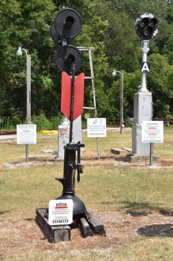 Calera, Al - Temmuz 22: Kalp, Dixie Demiryolu Müzesi Calera, Alabama, 22 Temmuz 2017 üzerinde görüldüğü gibi. Resmi Demiryolu Müzesi ve Alabama Eyaleti olduğunu.