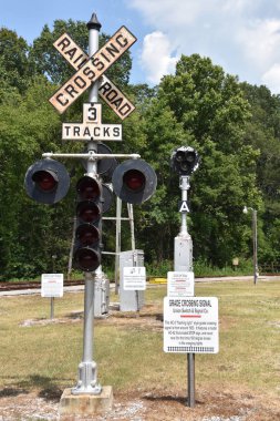 Calera, Al - Temmuz 22: Kalp, Dixie Demiryolu Müzesi Calera, Alabama, 22 Temmuz 2017 üzerinde görüldüğü gibi. Resmi Demiryolu Müzesi ve Alabama Eyaleti olduğunu.
