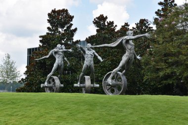 Leeds, Alabama - Temmuz 24: Kuaför Vintage Motorsporları Müzesi Leeds, Alabama, 24 Temmuz 2017 üzerinde görüldüğü gibi. Müze üzerinde 1.450 vintage ve modern motosiklet ve yarış arabaları vardır.