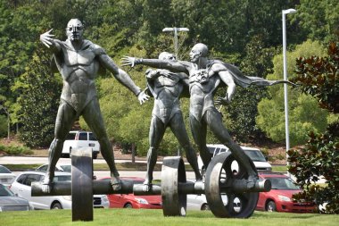 Leeds, Alabama - Temmuz 24: Kuaför Vintage Motorsporları Müzesi Leeds, Alabama, 24 Temmuz 2017 üzerinde görüldüğü gibi. Müze üzerinde 1.450 vintage ve modern motosiklet ve yarış arabaları vardır.