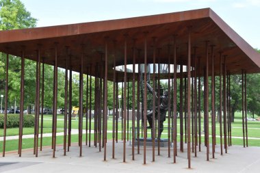 ST Paul, MINNESOTA - 26 Temmuz 2017 'de St. Paul, Minnesota' da Minnesota Şehit İtfaiyeciler Anıtı 'nda görüldü..