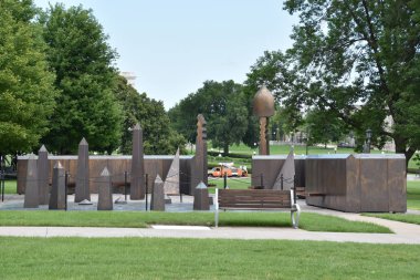 ST Paul, MINNESOTA - 26 Temmuz 2017 'de St. Paul, Minnesota' da görülen Roy Wilkins Anıt Sarmalı.