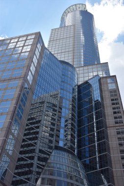 Minnesota, Minneapolis - Tem 27: Downtown Minneapolis Minnesota, 27 Temmuz 2017 üzerinde görüldüğü gibi. Minneapolis Minnesota eyaletinde büyük kentidir.