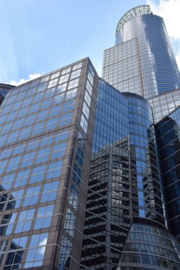 Minnesota, Minneapolis - Tem 27: Downtown Minneapolis Minnesota, 27 Temmuz 2017 üzerinde görüldüğü gibi. Minneapolis Minnesota eyaletinde büyük kentidir.