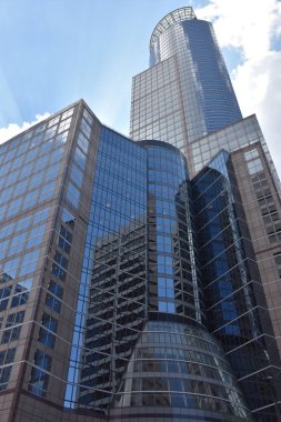 Minnesota, Minneapolis - Tem 27: Downtown Minneapolis Minnesota, 27 Temmuz 2017 üzerinde görüldüğü gibi. Minneapolis Minnesota eyaletinde büyük kentidir.