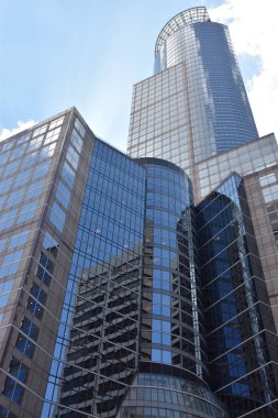 Minnesota, Minneapolis - Tem 27: Downtown Minneapolis Minnesota, 27 Temmuz 2017 üzerinde görüldüğü gibi. Minneapolis Minnesota eyaletinde büyük kentidir.