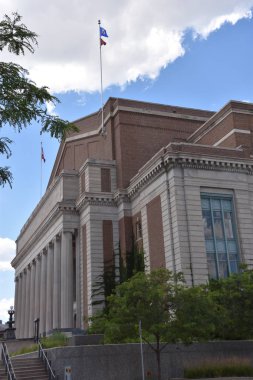 Minneapolis, Minnesota - Tem 28: Cyrus Northrop Memorial Auditorium 28 Temmuz 2017 üzerinde görüldüğü gibi Minnesota Üniversitesi, at. Minnesota Üniversitesi Minneapolis ve St Paul ve altıncı en büyük Üniversitesi ABD'de bir üniversitedir.