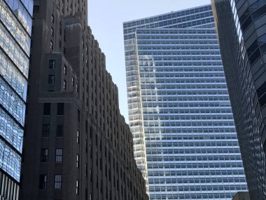 NEW YORK, New York - 20 Haziran 2018 'de Manhattan' da gökdelenler.