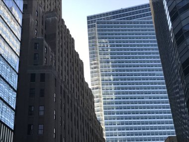 NEW YORK, New York - 20 Haziran 2018 'de Manhattan' da gökdelenler.