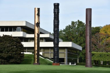 PURCHASE NY - 21 Ekim 2017 'de görüldüğü üzere New York' taki Donald M. Kendall Heykel Bahçeleri.