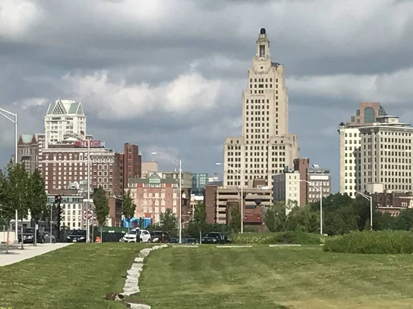 Providence Rhode Island Aug Downtown Providence Rhode Island Como Visto — Fotografia de Stock