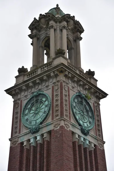 Providence Aug Clock Tower Brown University Providence Rhode Island Seen — Stock Photo, Image