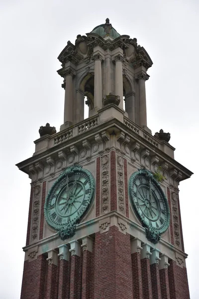 Providence Aug Clock Tower Brown University Providence Rhode Island Seen — Stock Photo, Image