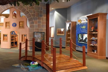 Ogden, Ut - Ağustos 24: Treehouse Müzesi Ogden, Utah, 24 Ağustos 2017 üzerinde görüldüğü gibi. Bu çocuklar el üzerinde etkinlikler ve sergiler bir hikaye adım teşvik okuma odaklı müzesidir.