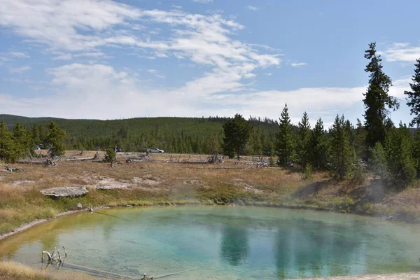 Fekete Homok Medencében Yellowstone Nemzeti Park — Stock Fotó