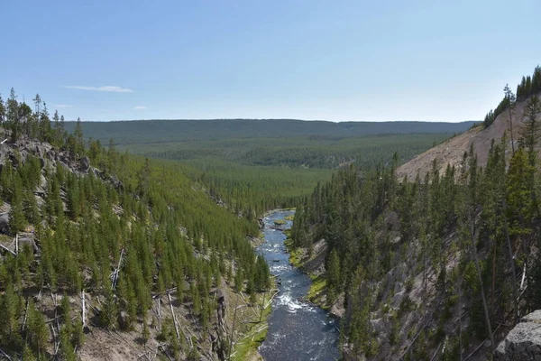 Gibbon Falls Yellowstone National Park — Stock Photo, Image