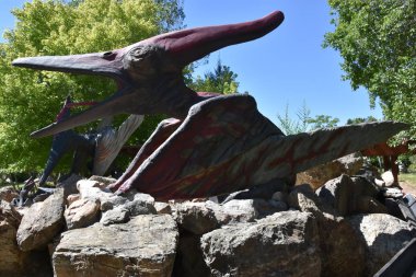 Ogden, Utah - Ağustos 26: George S. Eccles dinozor Parkı Ogden, Utah, 26 Ağustos 2017 üzerinde görüldüğü gibi. 100'den fazla dinozor yinelemeler, artı bir müze eller faaliyetleri ile 5 dönümlük park özellikleri.