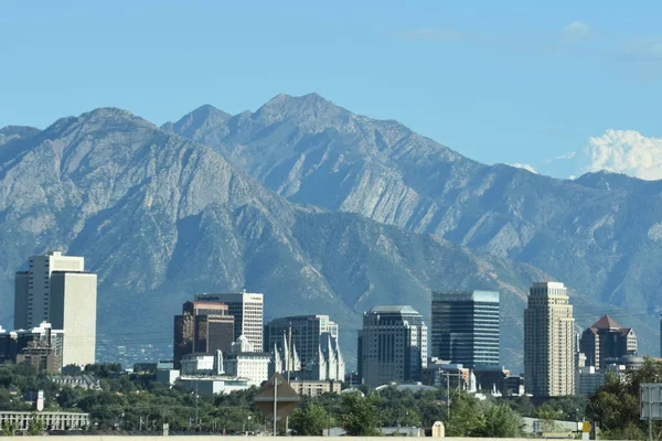 Σολτ Λέικ Σίτι Αυγ Downtown Salt Lake City Utah Όπως — Φωτογραφία Αρχείου