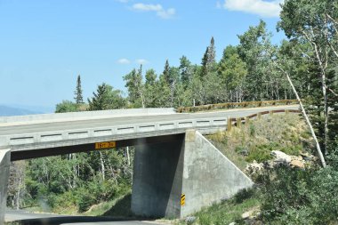 PARK CITY, UT - 27 AUG: 27 Ağustos 2017 'de Utah Park City' deki Cottonwood Canyon Drive 'dan görüntülendi.