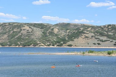 Wasatch, Ut - 27 Ağustos: Jordanelle State Park Wasatch County, Utah, 27 Ağustos 2017 üzerinde görüldüğü gibi. 29 Haziran 1995 tarihinde açıldı.