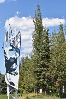 Park City, Ut - Ağustos 30: Olympic Park Park City, Utah, 30 Ağustos 2017 üzerinde görüldüğü gibi. 2002 Kış Olimpiyatları için inşa bir kış sporları Park.
