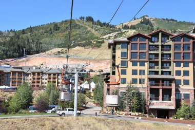 Park City, Ut - 27 Ağustos: Kabin Cabriolet kanyonlar Resort Park City, Utah, 27 Ağustos 2017 üzerinde görüldüğü gibi Kaldır.