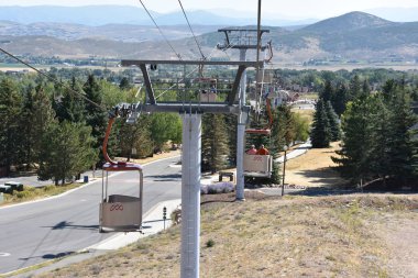 Park City, Ut - 27 Ağustos: Kabin Cabriolet kanyonlar Resort Park City, Utah, 27 Ağustos 2017 üzerinde görüldüğü gibi Kaldır.