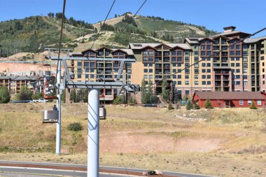 Park City, Ut - 27 Ağustos: Kabin Cabriolet kanyonlar Resort Park City, Utah, 27 Ağustos 2017 üzerinde görüldüğü gibi Kaldır.