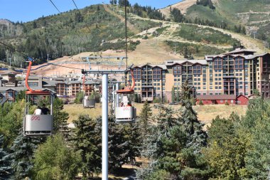 Park City, Ut - 27 Ağustos: Kabin Cabriolet kanyonlar Resort Park City, Utah, 27 Ağustos 2017 üzerinde görüldüğü gibi Kaldır.