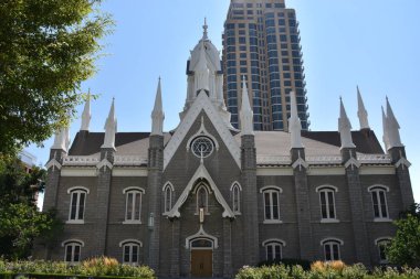 Salt Lake City, Ut - Ağustos 28: Toplantı Salonu at Temple Square Salt Lake City, Utah, üzerinde 28 Ağustos 2017. Oturma kapasitesi yaklaşık 1.400 kişilik bir seyirci için vardır.